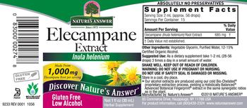 Nature's Answer Elecampane Extract - herbal supplement