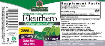 Nature's Answer Eleuthero 2000 mg - herbal supplement