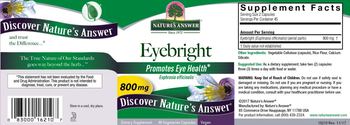 Nature's Answer Eyebright 800 mg - supplement
