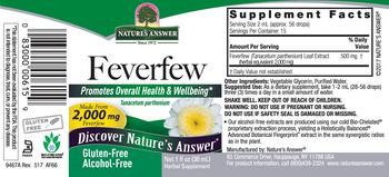 Nature's Answer Feverfew Alcohol-Free - herbal supplement