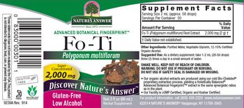 Nature's Answer Fo-Ti 2,000 mg - herbal supplement