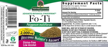 Nature's Answer Fo-Ti 2,000 mg - herbal supplement