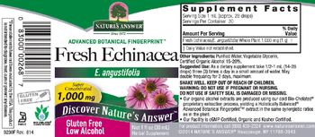 Nature's Answer Fresh Echinacea 1,000 mg - herbal supplement