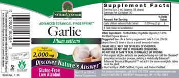 Nature's Answer Garlic 2,000 mg - herbal supplement