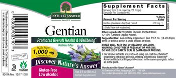 Nature's Answer Gentian - herbal supplement