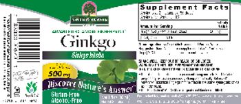 Nature's Answer Ginkgo 500 mg Alcohol-Free - herbal supplement