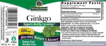 Nature's Answer Ginkgo Alcohol-Free - herbal supplement