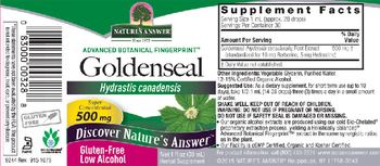 Nature's Answer Goldenseal 500 mg - 