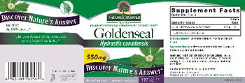 Nature's Answer Goldenseal 550 mg - supplement