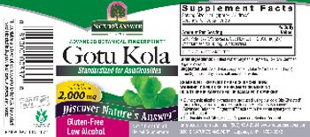 Nature's Answer Gotu Kola 2,000 mg - herbal supplement
