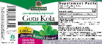 Nature's Answer Gotu Kola 2,000 mg - herbal supplement