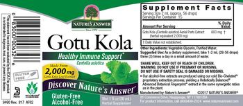 Nature's Answer Gotu Kola Alcohol-Free - herbal supplement