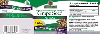 Nature's Answer Grape Seed 150 mg - supplement