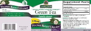 Nature's Answer Green Tea 170 mg - supplement