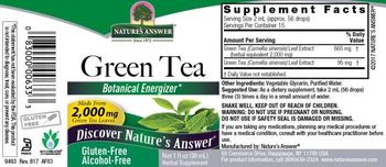 Nature's Answer Green Tea Alcohol-Free - herbal supplement