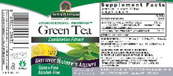 Nature's Answer Green Tea Lemon Flavor - herbal supplement