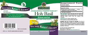 Nature's Answer Holy Basil - supplement