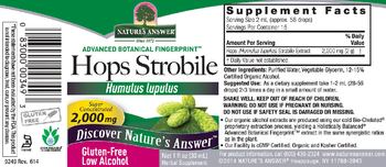 Nature's Answer Hops Strobile 2,000 mg - herbal supplement