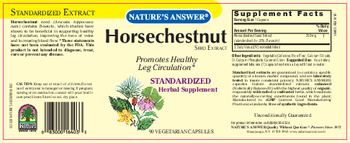 Nature's Answer Horsechestunut Seed Extract - standardized herbal supplement