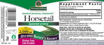 Nature's Answer Horsetail 2,000 mg - herbal supplement