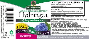 Nature's Answer Hydrangea 2,000 mg - herbal supplement