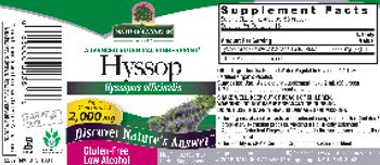 Nature's Answer Hyssop 2,000 mg - herbal supplement