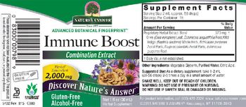 Nature's Answer Immune Boost Alcohol-Free - herbal supplement