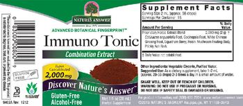 Nature's Answer Immuno Tonic - herbal supplement