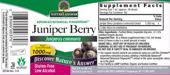 Nature's Answer Juniper Berry 1000 mg - herbal supplement