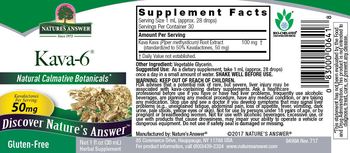 Nature's Answer Kava-6 - herbal supplement