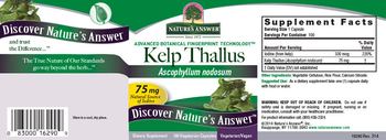 Nature's Answer Kelp Thallus - supplement