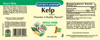 Nature's Answer Kelp Thallus - supplement
