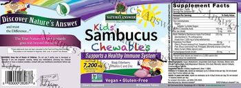 Nature's Answer Kids' Sambucus Chewables - supplement
