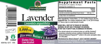 Nature's Answer Lavender - herbal supplement