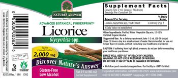 Nature's Answer Licorice 2,000 mg - herbal supplement