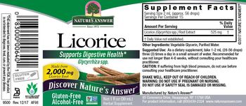 Nature's Answer Licorice Alcohol-Free - herbal supplement