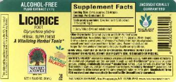 Nature's Answer Licorice Root Alcohol-Free - herbal supplement