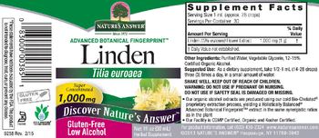 Nature's Answer Linden 1,000 mg - herbal supplement