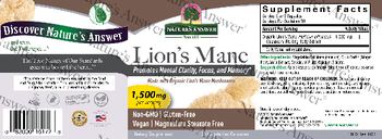 Nature's Answer Lion's Mane 1,500 mg - supplement