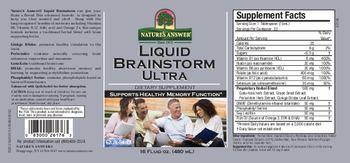 Nature's Answer Liquid Brainstorm Ultra - supplement