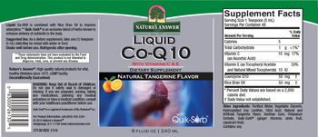 Nature's Answer Liquid Co-Q10 Natural Tangerine Flavor - supplement