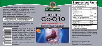 Nature's Answer Liquid Co-Q10 Natural Tangerine Flavor - 