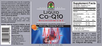 Nature's Answer Liquid Co-Q10 With Vitamins C & E Natural Tangerine Flavor - supplement