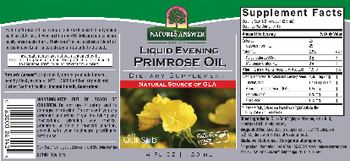 Nature's Answer Liquid Evening Primrose Oil - supplement