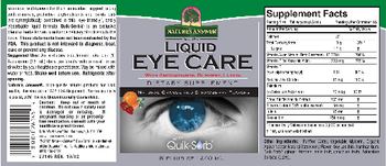 Nature's Answer Liquid Eye Care Natural Orange And Strawberry Flavors - supplement