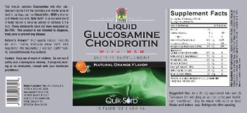 Nature's Answer Liquid Glucosamine Chondroitin With MSM Natural Orange Flavor - d i e ta ry s u p p l e m e n t