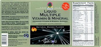 Nature's Answer Liquid Multiple Vitamin & Mineral Natural Mango Flavor - supplement