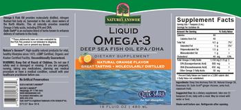 Nature's Answer Liquid Omega-3 Natural Orange Flavor - supplement