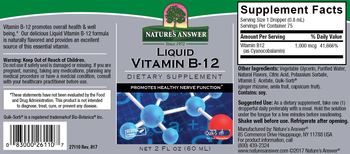Nature's Answer Liquid Vitamin B-12 - supplement
