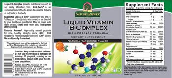 Nature's Answer Liquid Vitamin B-Complex Natural Tangerine Flavor - supplement